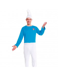 Disfraz de duende azul, incluye mono y gorro, fibra sintética, carnaval, halloween, cosplay, fiestas, celebraciones, adulto unis