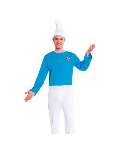 Disfraz de duende azul, incluye mono y gorro, fibra sintética, carnaval, halloween, cosplay, fiestas, celebraciones, adulto unis