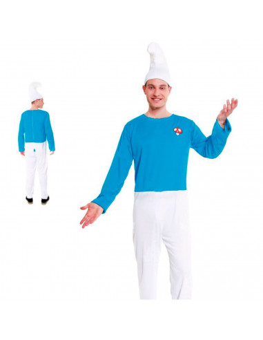 Disfraz de duende azul, incluye mono y gorro, fibra sintética, carnaval, halloween, cosplay, fiestas, celebraciones, adulto unis
