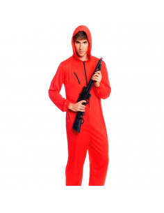 Disfraz de atracador, ladrón con capucha, fibra sintética, incluye mono, accesorios no incluidos, carnaval, halloween, cosplay,