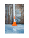 Tradineur - Cono de tráfico, cono de señalización, seguridad en carretera, para deporte, color naranja con banda reflectante, 30