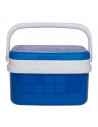 Nevera portátil con asa, 10 litros, polipropileno, porta alimentos para playa, acampada, camping, 22 x 33 x 24 cm, color azul y
