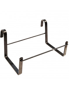 Soporte de metal para jardinera de balcón de 18 x 35 cm. Soporte de maceteros y plantas con ganchos para barandillas y parapetos