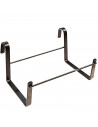 Soporte de metal para jardinera de balcón de 18 x 35 cm. Soporte de maceteros y plantas con ganchos para barandillas y parapetos