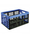 Caja plegable de plástico 52 x 37 x 26 cm, 45 litros, contenedor, cesto robusto para almacenamiento de documentos, juguetes, rop