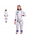 Disfraz de astronauta femenina, fibra sintética, incluye mono, carnaval, halloween, cosplay, fiestas, adulto mujer, blanco, tall