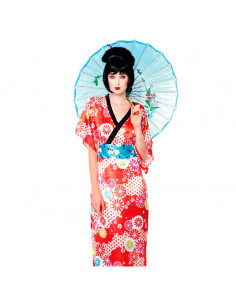 Disfraz geisha, fibra sintética, incluye vestido y cinturón, accesorios no incluidos, carnaval, halloween, cosplay, fiestas, adu