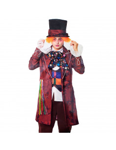 Disfraz de sombrerero de diversos colores con sombrero incluido para jóvenes y adultos para carnaval, halloween, talla S