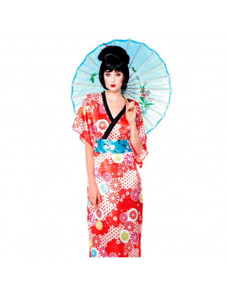 Disfraz de geisha de fibra sintética, incluye vestido y cinturón, accesorios no incluidos, carnaval, halloween, cosplay, fiestas