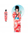 Disfraz de geisha de fibra sintética, incluye vestido y cinturón, accesorios no incluidos, carnaval, halloween, cosplay, fiestas