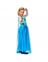Disfraz de princesa de hielo infantil, fibra sintética, incluye vestido y capa, ice princess, carnaval, halloween, cosplay, fies