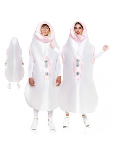 Disfraz de succionador de color blanco para jóvenes y adultos para carnavales, halloween, fiesta de disfraces,celebraciones tall