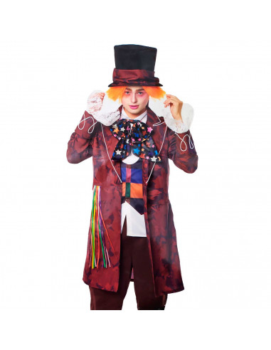 Disfraz sombrerero diversos colores con sombrero incluido para jóvenes y adultos para carnaval, halloween, celebraciones, talla