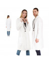 Bata blanca adulto, fibra sintética, disfraz de doctor, médico, incluye bata, accesorios no incluidos, carnaval, halloween, cosp