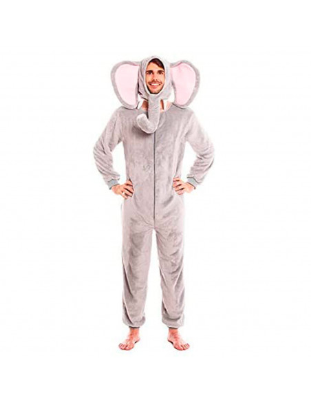 Disfraz elefante de color gris para adultos y jovenes para carnavales, halloween y celebraciones, talla S