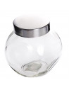 Tradineur - Tarro de Transparente con dos posiciones y tapa de rosca metálica - Capacidad de 1500 ml - Recipiente inclinable par
