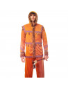 Disfraz esquimal pelaje de color naranja tanto para jóvenes como para adulto para carnaval, halloween y celebraciones, talla L
