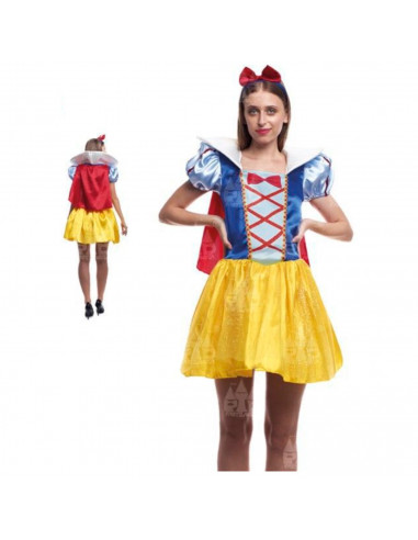 Disfraz snow princess, princesa de nieve, fibra sintética, incluye vestido, capa y diadema, carnaval, halloween, cosplay, adulto