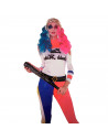 Disfraz chica problemática color rojo y azul tanto para jóvenes como para adulto para carnaval, halloween y celebraciones, talla