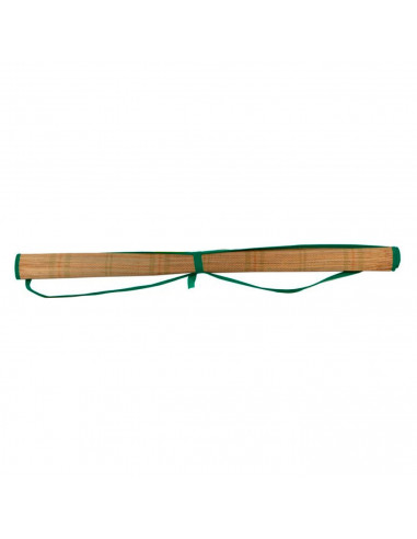 Esterilla de bambú para playa, piscina, camping, picnic 180 x 120 cm. Alfombra, manta, toalla con lazo y asa para colgar (Color