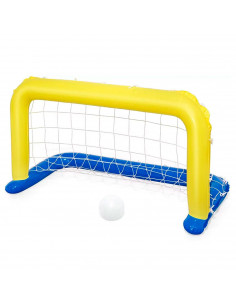 Tradineur - Portería de waterpolo hinchable con pelota, flotante, inflables para piscina, diversión, verano, 76 x 142 cm, diseño