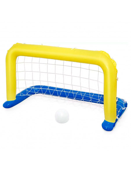 Tradineur - Portería de waterpolo hinchable con pelota, flotante, inflables para piscina, diversión, verano, 76 x 142 cm, diseño