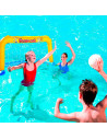 Tradineur - Portería de waterpolo hinchable con pelota, flotante, inflables para piscina, diversión, verano, 76 x 142 cm, diseño
