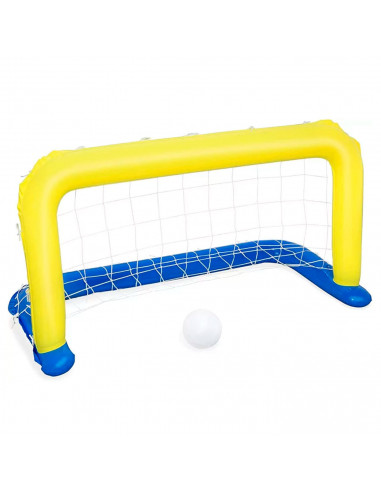 Tradineur - Portería de waterpolo hinchable con pelota, flotante, inflables para piscina, diversión, verano, 76 x 142 cm, diseño