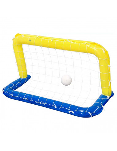 Tradineur - Portería de waterpolo hinchable con pelota, flotante, inflables para piscina, diversión, verano, 76 x 142 cm, diseño