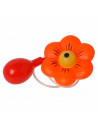 Tradineur - Flor de payaso de plástico con chorro de agua, complementos de disfraces de adulto, carnaval, halloween, circo, fies