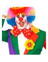 Tradineur - Flor de payaso de plástico con chorro de agua, complementos de disfraces de adulto, carnaval, halloween, circo, fies