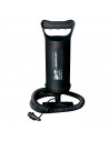 Tradineur - Hinchador manual 30 cm. Bomba inflado, inflador rápido con manguera flexible y 3 adaptadores de válvula, playa, pisc