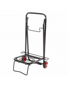 Tradineur - Carro portamaletas plegable 25 x 27 x 84 cm, plataforma de transporte plegable de metal, carretilla de mano para via