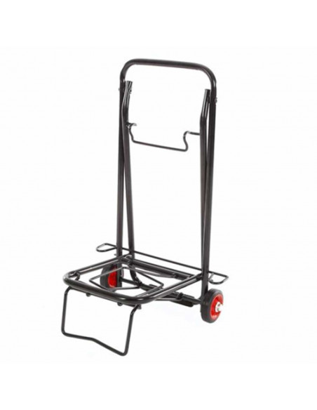 Tradineur - Carro portamaletas plegable 25 x 27 x 84 cm, plataforma de transporte plegable de metal, carretilla de mano para via