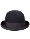 Sombrero de bombín clásico de plástico y tela color negro para jóvenes y adultos para carnaval, halloween y celebraciones. Tamañ