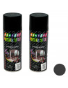 Montoro - Pack de 2 botes de pintura en spray Gres Negro Mate A48, 400 ml. Válido para multitud de materiales en interiores y ex