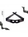 Clásico antifaz de tela color negro para jóvenes y adultos para carnaval, halloween y celebraciones. Tamaño 7 x 18 cm
