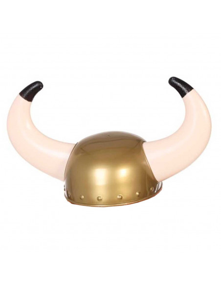 Casco de vikingo color bronce, ideal para complementar disfraces en carnaval, halloween y celebraciones. Tamaño: 22 x 38 x 22 cm Casco de vikingo color bronce, ideal para complementar disfraces en carnaval, halloween y celebraciones. Tamaño: 22 x 38 x 22 cm