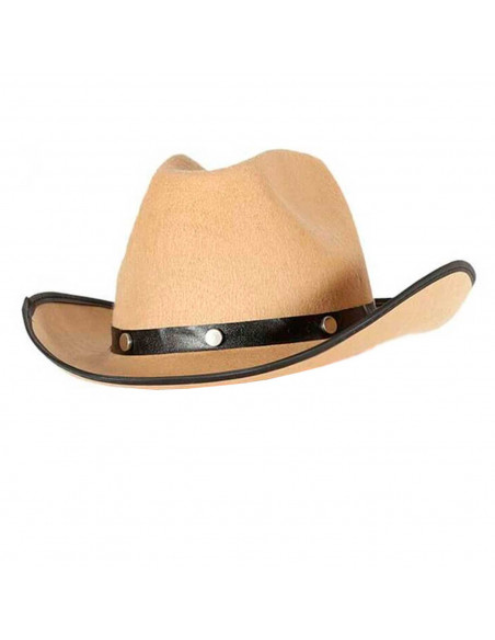 Clásico sombrero de vaquero de fieltro color marrón para jóvenes y adultos. Complemento para carnaval,halloween y celebraciones. Clásico sombrero de vaquero de fieltro color marrón para jóvenes y adultos. Complemento para carnaval,halloween y celebraciones.