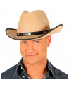 Clásico sombrero de vaquero de fieltro color marrón para jóvenes y adultos. Complemento para carnaval,halloween y celebraciones.