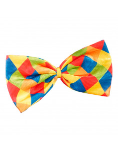 Pajarita de payaso de múltiples colores para jóvenes y adultos para complementar disfraces en carnavales, halloween y celebracio
