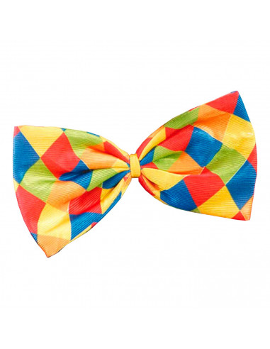 Pajarita de payaso de múltiples colores para jóvenes y adultos para complementar disfraces en carnavales, halloween y celebracio