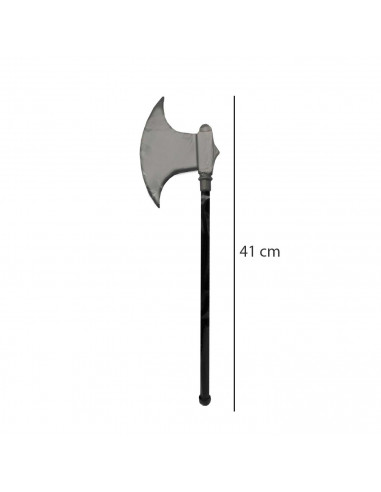 Clásico mini hacha de plástico para jóvenes y adultos, complemento para carnaval, halloween y celebraciones. Tamaño: 41 x 11 x 2