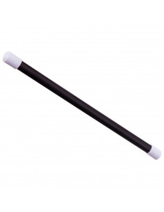 Clásica varita de mago de color negra con bordes blancos para niños, para combinar con disfraces para jugar. Tamaño: 25 x 1 x 1