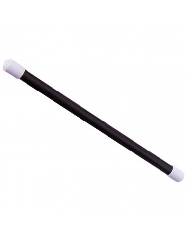 Clásica varita de mago de color negra con bordes blancos para niños, para combinar con disfraces para jugar. Tamaño: 25 x 1 x 1