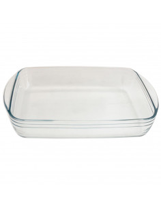 Tradineur - Fuente para horno rectangular - Fabricado en Vidrio - Apto para horno, microondas, congelador y lavavajillas - 4,5 L