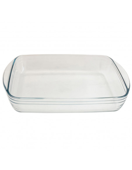 Tradineur - Fuente para horno rectangular - Fabricado en Vidrio - Apto para horno, microondas, congelador y lavavajillas - 4,5 L
