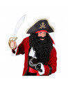 Tradineur - Garfio pirata de plástico color negro para jóvenes y adultos, complemento para carnaval, halloween y celebraciones.