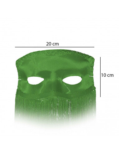 Antifaz de flecos de color aleatorio para jóvenes y adultos, complemento para carnaval, halloween y celebraciones. Tamaño: 10 x