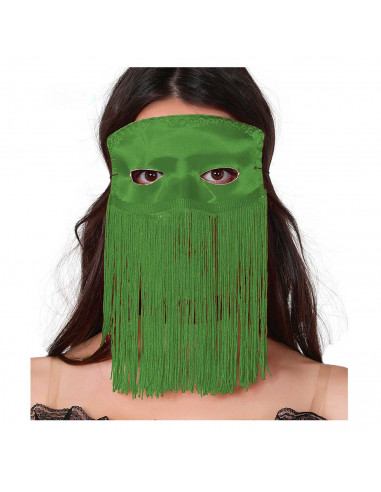 Antifaz de flecos de color aleatorio para jóvenes y adultos, complemento para carnaval, halloween y celebraciones. Tamaño: 10 x